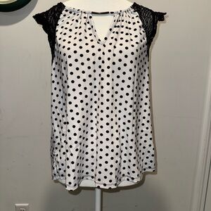 HeartSoul Black and White Polka Dot Blouse